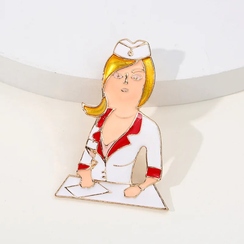 Enamel Nurse Brooch Pins - Medical Badge Gift for Nurses & Students