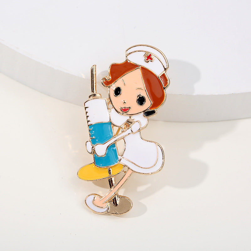 Enamel Nurse Brooch Pins - Medical Badge Gift for Nurses & Students