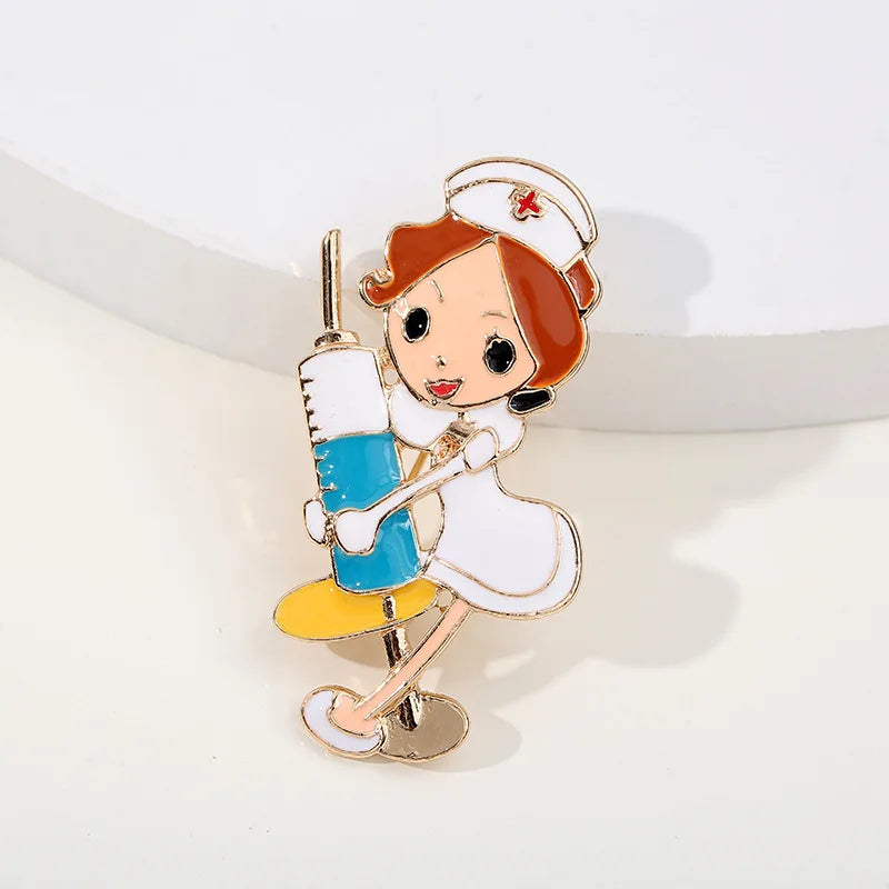 Enamel Nurse Brooch Pins - Medical Badge Gift for Nurses & Students