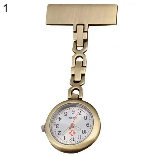 Waterproof Nurse Pocket Watch - Round Dial Quartz Fob Watch with Clip