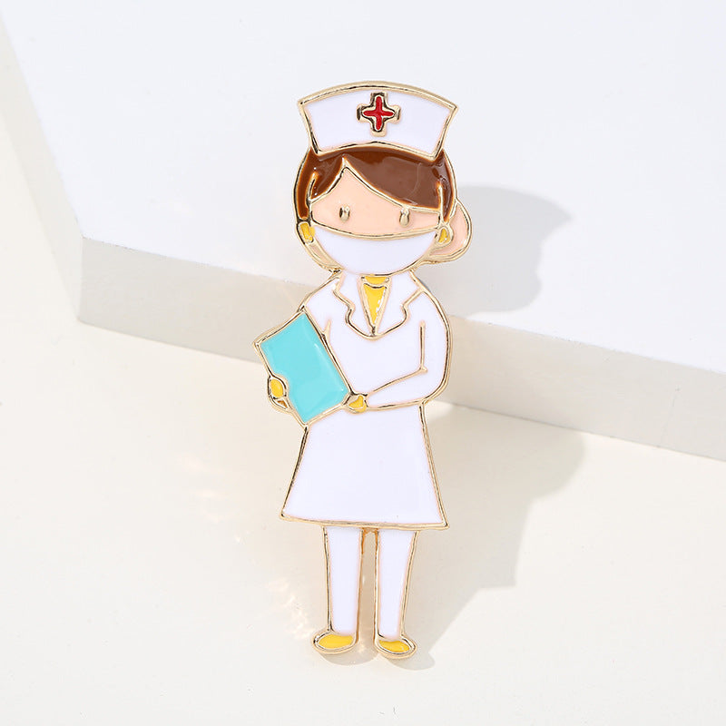 Enamel Nurse Brooch Pins - Medical Badge Gift for Nurses & Students