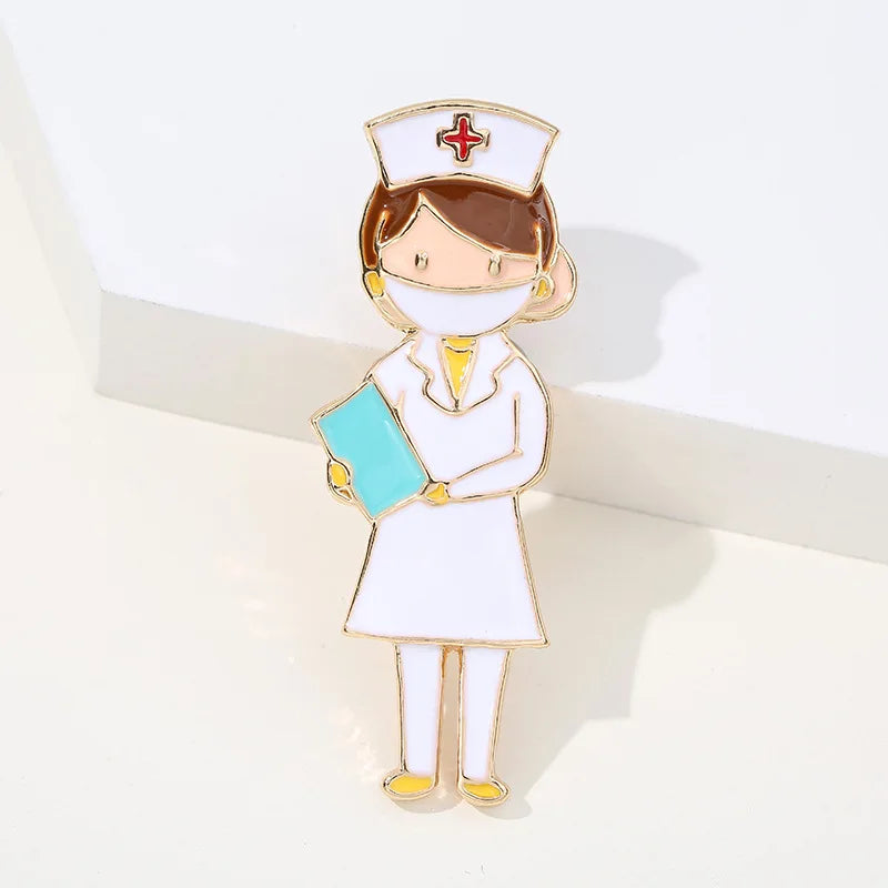 Enamel Nurse Brooch Pins - Medical Badge Gift for Nurses & Students