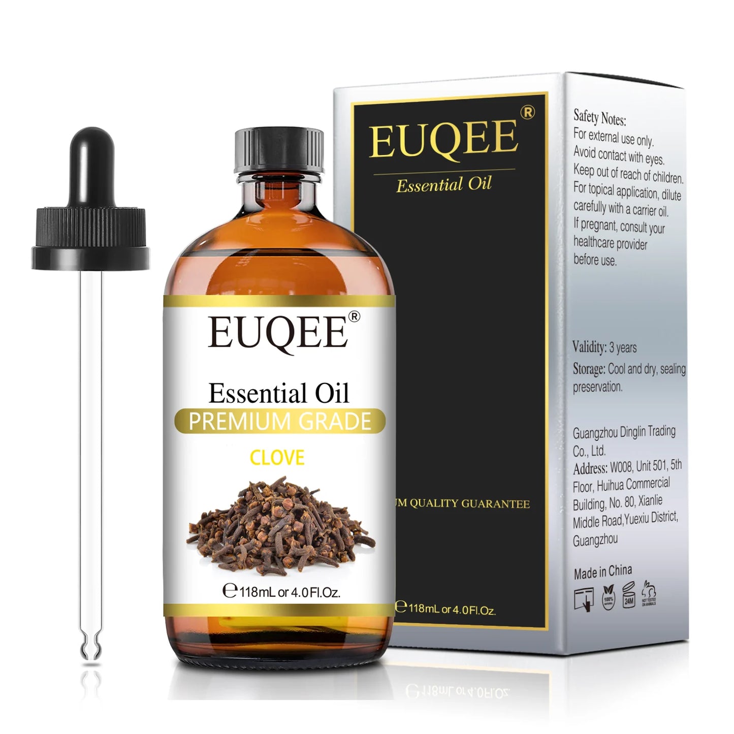 EUQEE Essential Oils 118ml - Aromatherapy for Diffuser, Candles & Soap Making