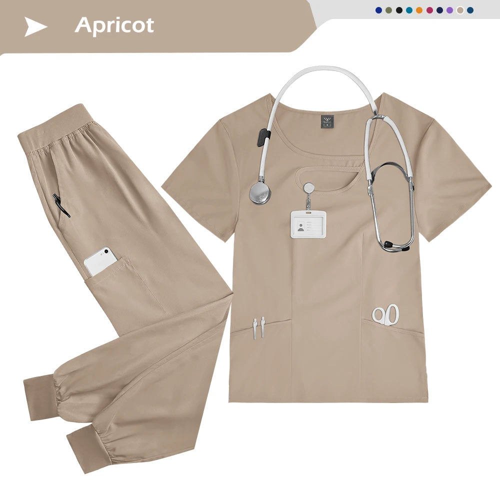 Women's 2-Piece Medical Scrubs Set - Nursing Uniform for Hospital & Spa