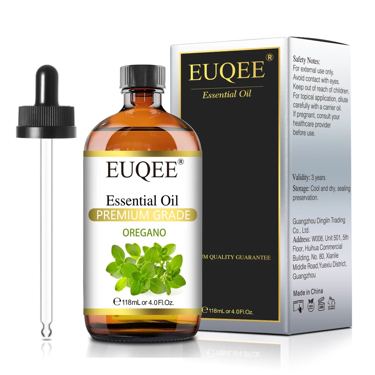 EUQEE Essential Oils 118ml - Aromatherapy for Diffuser, Candles & Soap Making