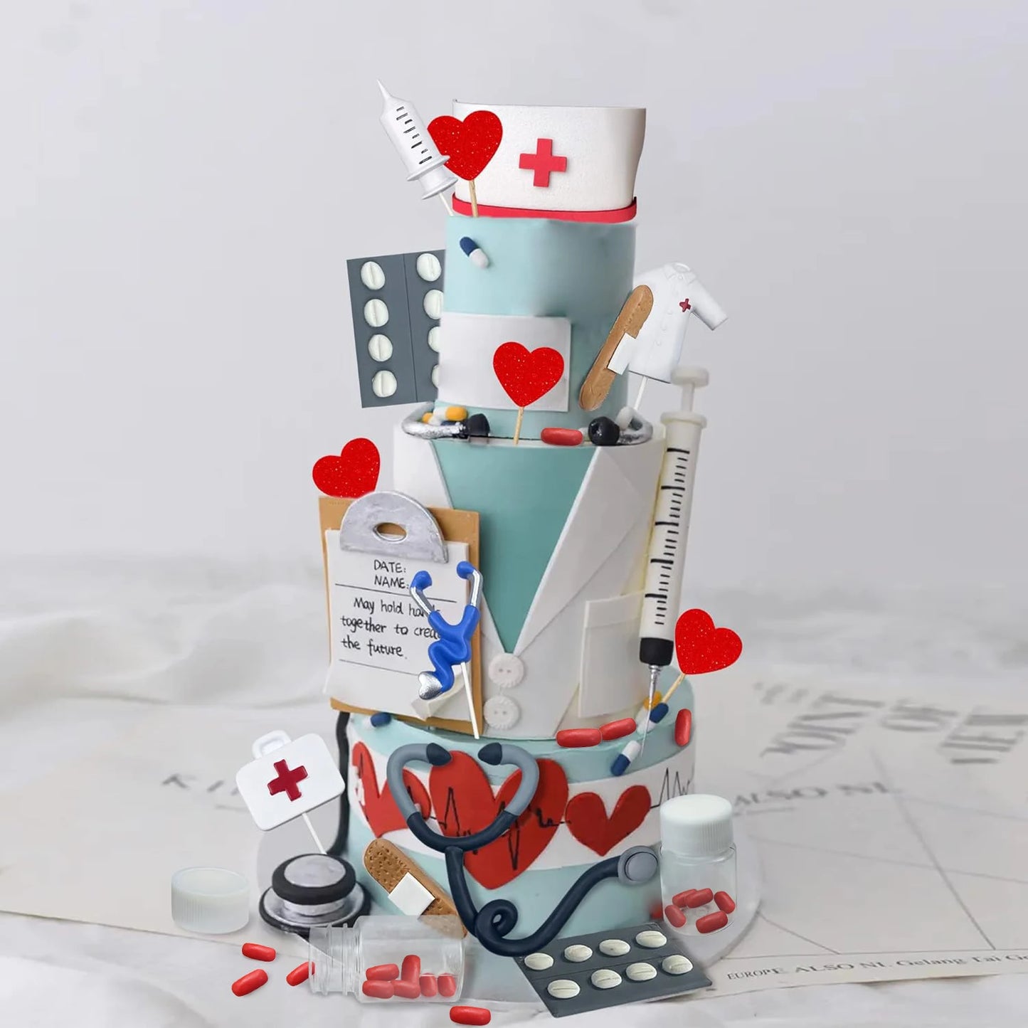 Nurse Cake Topper 20pcs - Nursing Graduation Party Decorations