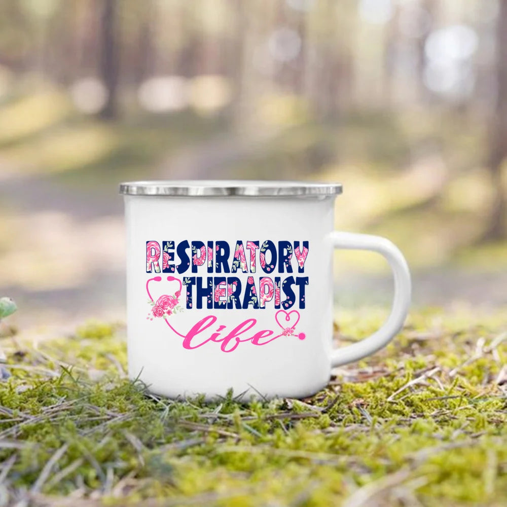 Nurse Life Enamel Mug 360ml - Creative Coffee Cup Gift for Nurses