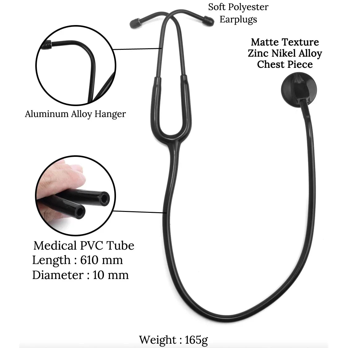 Professional Clinical Stethoscope - Cardiology Grade for Doctors & Nurses