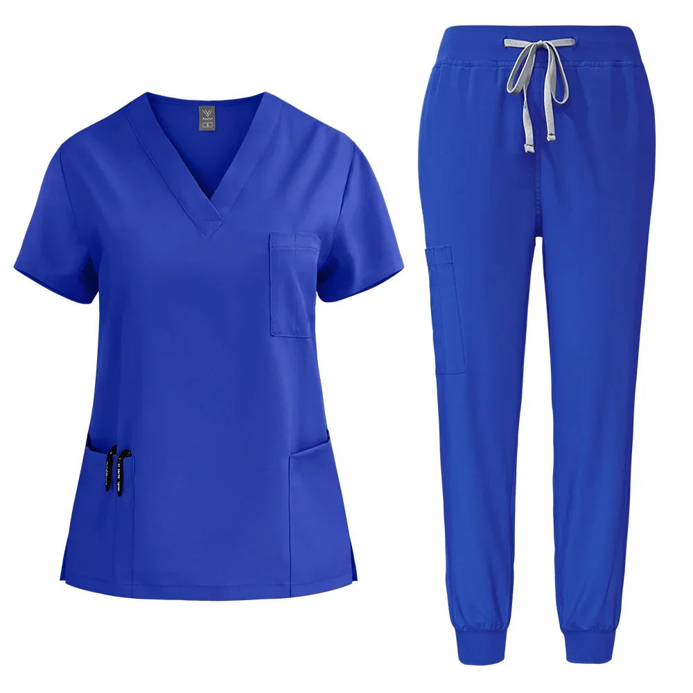 JUPAOPAO Unisex Medical Scrubs Set - Sweatshirt Top & Pants Uniform