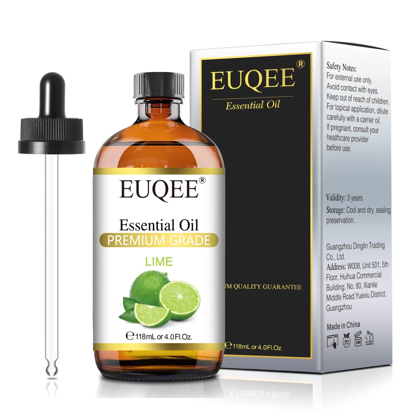 EUQEE Essential Oils 118ml - Aromatherapy for Diffuser, Candles & Soap Making