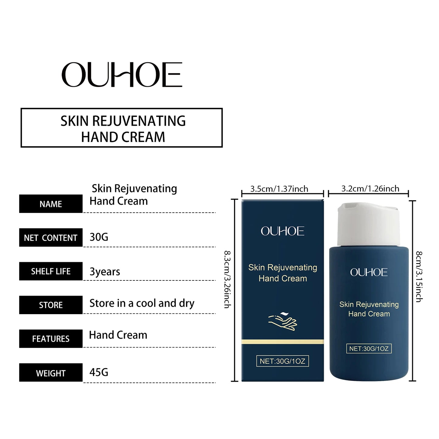Moisturizing Hand Cream 60g - Anti-Chapped Hydrating Skincare