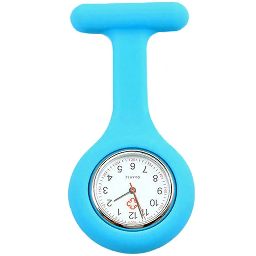 Silicone Nurse Watch - Mini Pocket Watch with Lockable Pin Clip