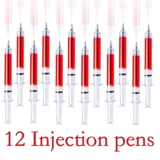Syringe Pens 12 Pack - Novelty Nurse Gift Ballpoint Pens for Healthcare Workers
