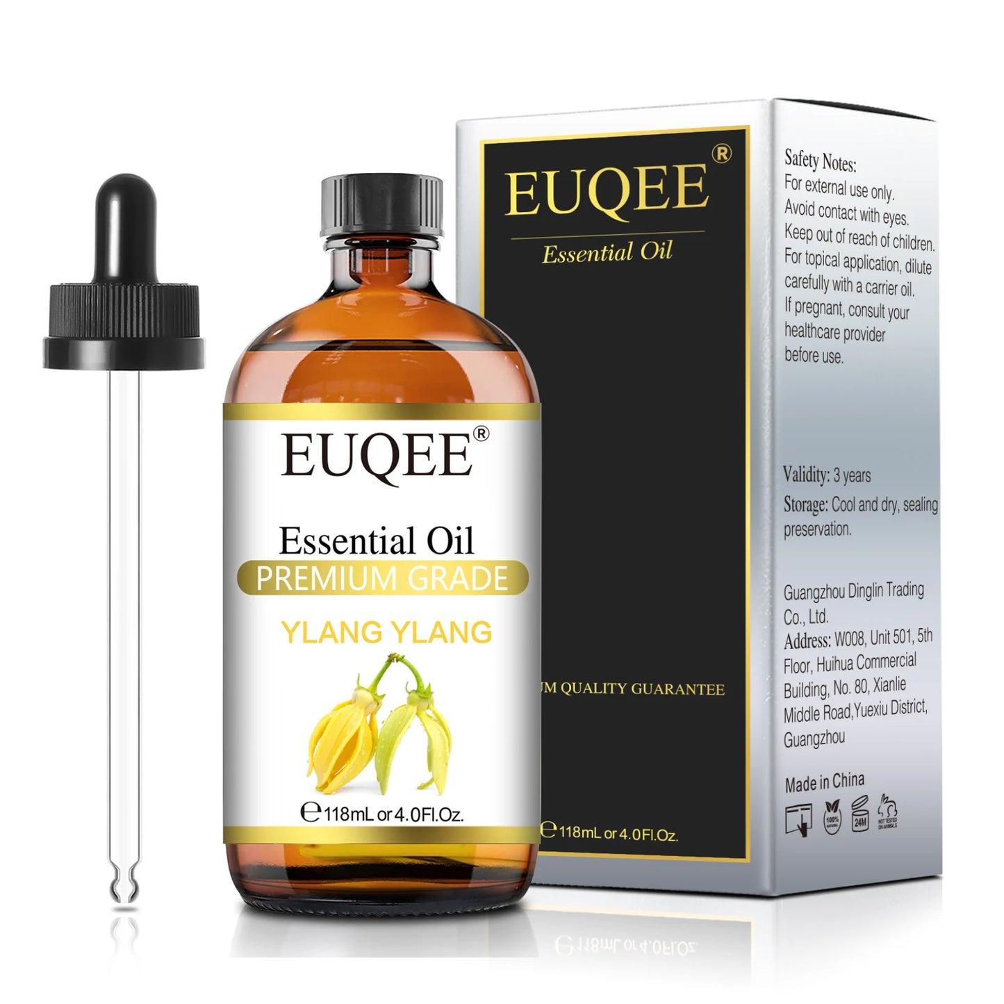 EUQEE Essential Oils 118ml - Aromatherapy for Diffuser, Candles & Soap Making
