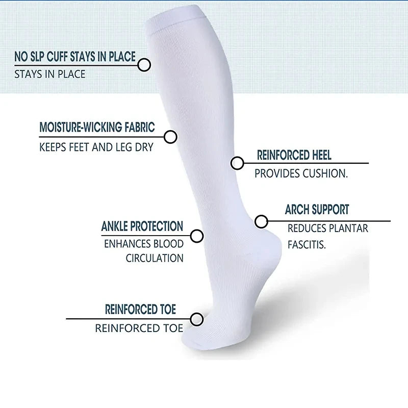 Compression Socks for Nurses & Athletes - Promote Blood Circulation