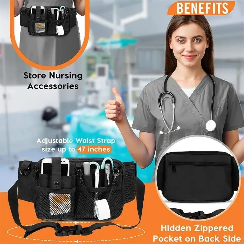 Nurse Multi-Compartment Nursing Utility Waist Pack