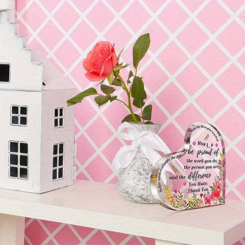 Thank You Acrylic Gift - Appreciation Gift for Nurse, Teacher, Coworker