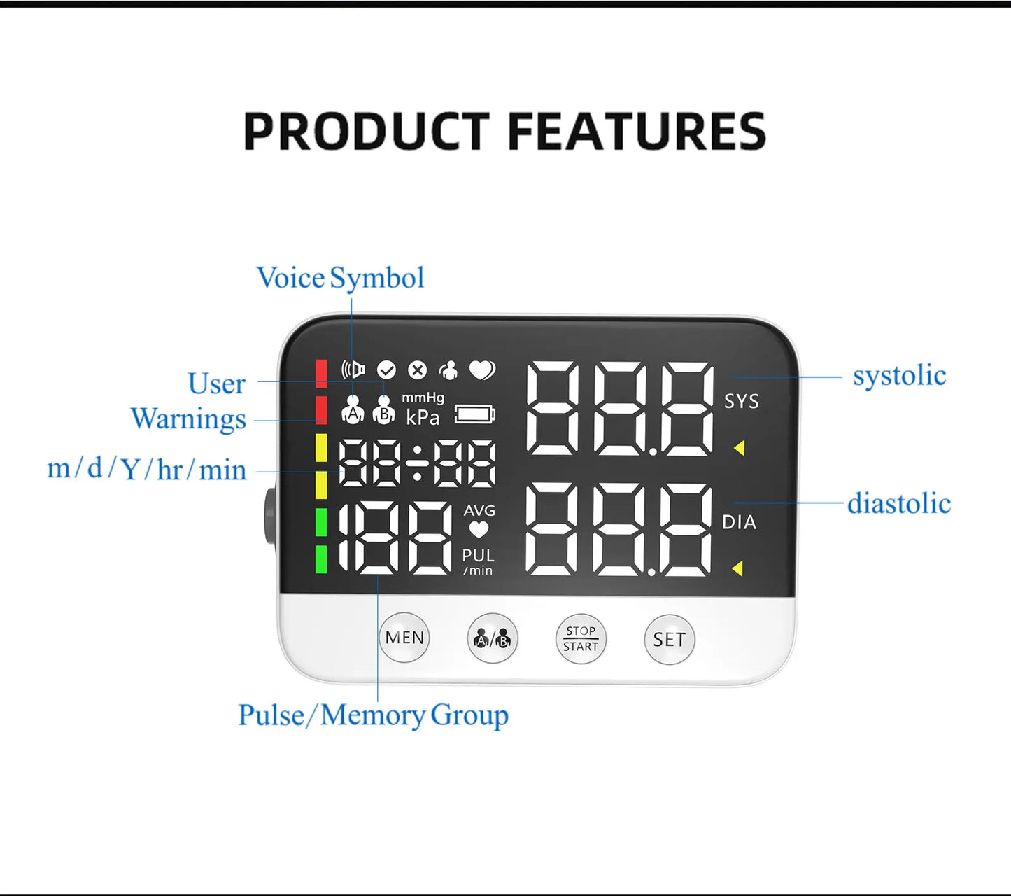 Digital Blood Pressure Monitor with Voice Function - CE & FDA Approved