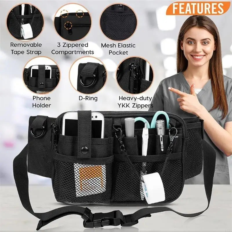 Nurse Multi-Compartment Nursing Utility Waist Pack
