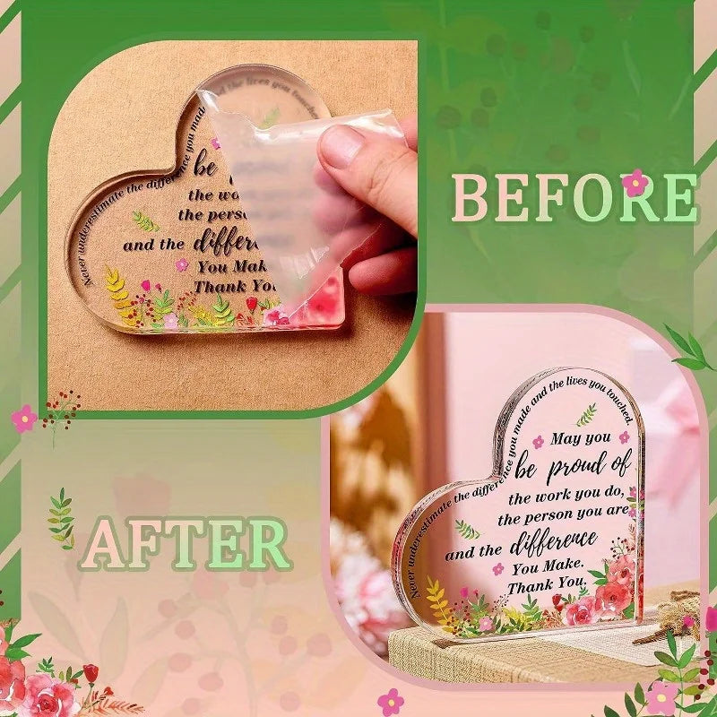 Thank You Acrylic Gift - Appreciation Gift for Nurse, Teacher, Coworker