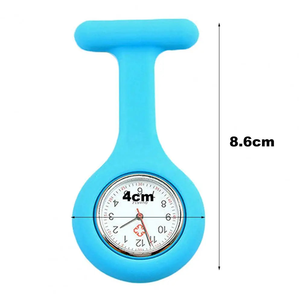 Silicone Nurse Watch - Mini Pocket Watch with Lockable Pin Clip