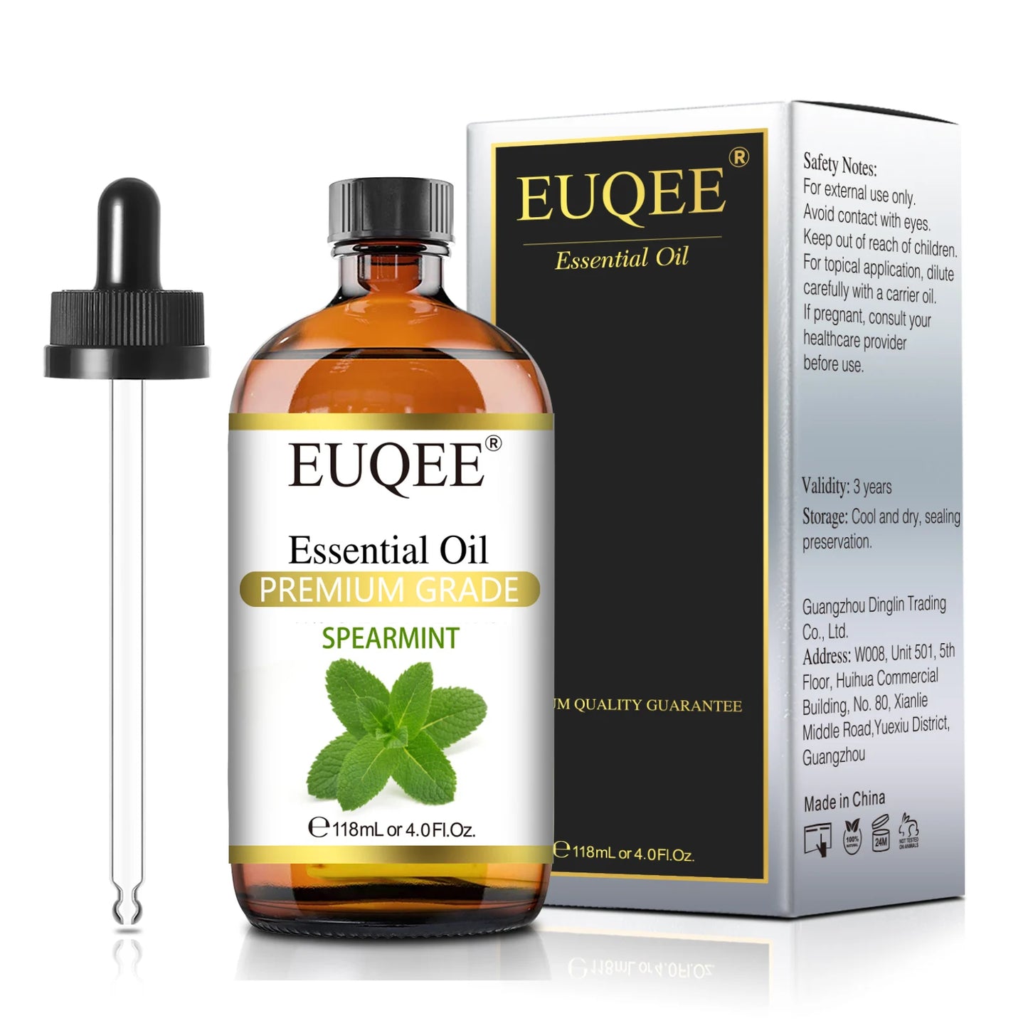 EUQEE Essential Oils 118ml - Aromatherapy for Diffuser, Candles & Soap Making