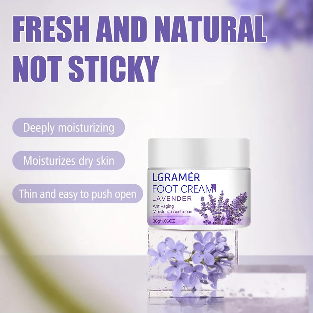 Lavender Foot Cream 60g - Intensive Repair for Cracked Dry Feet & Heels
