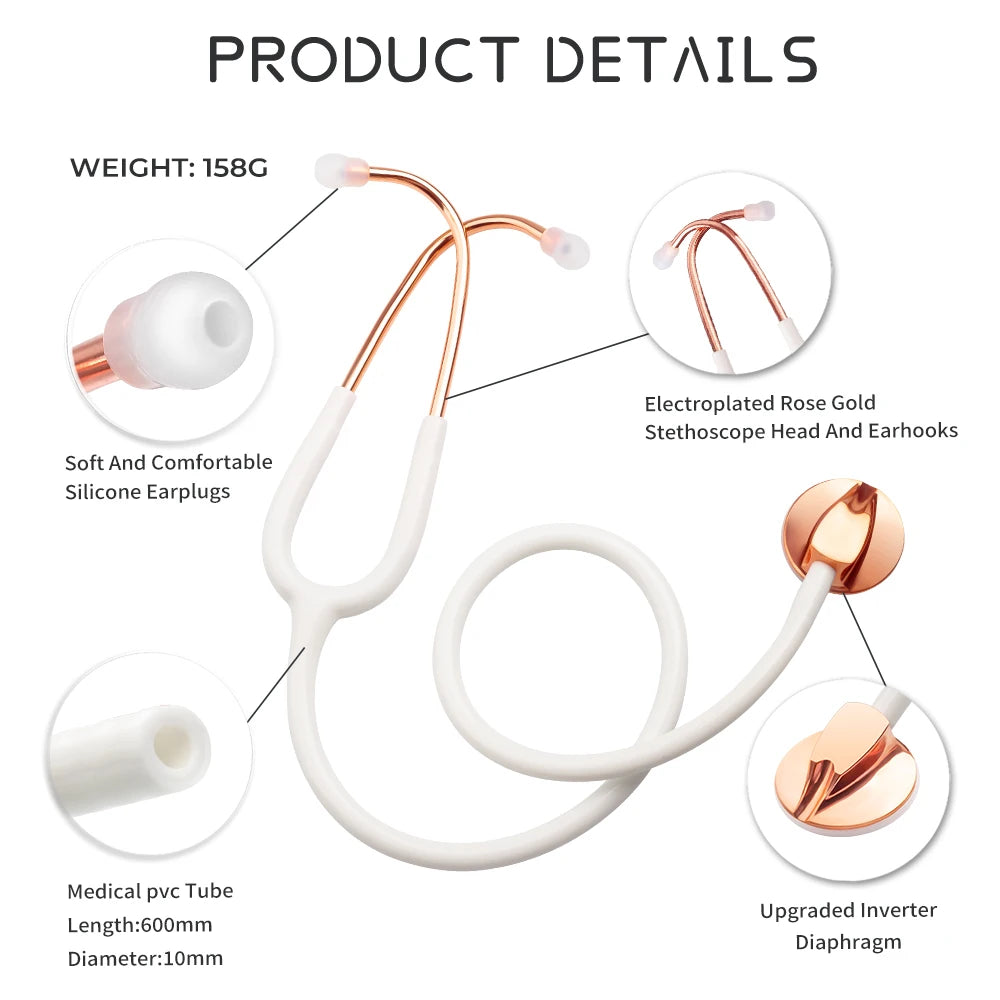 Professional Clinical Stethoscope - Cardiology Grade for Doctors & Nurses