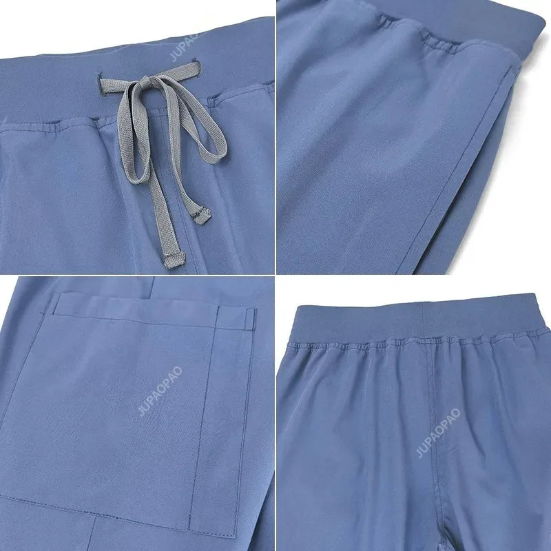 JUPAOPAO Unisex Medical Scrubs Set - Sweatshirt Top & Pants Uniform