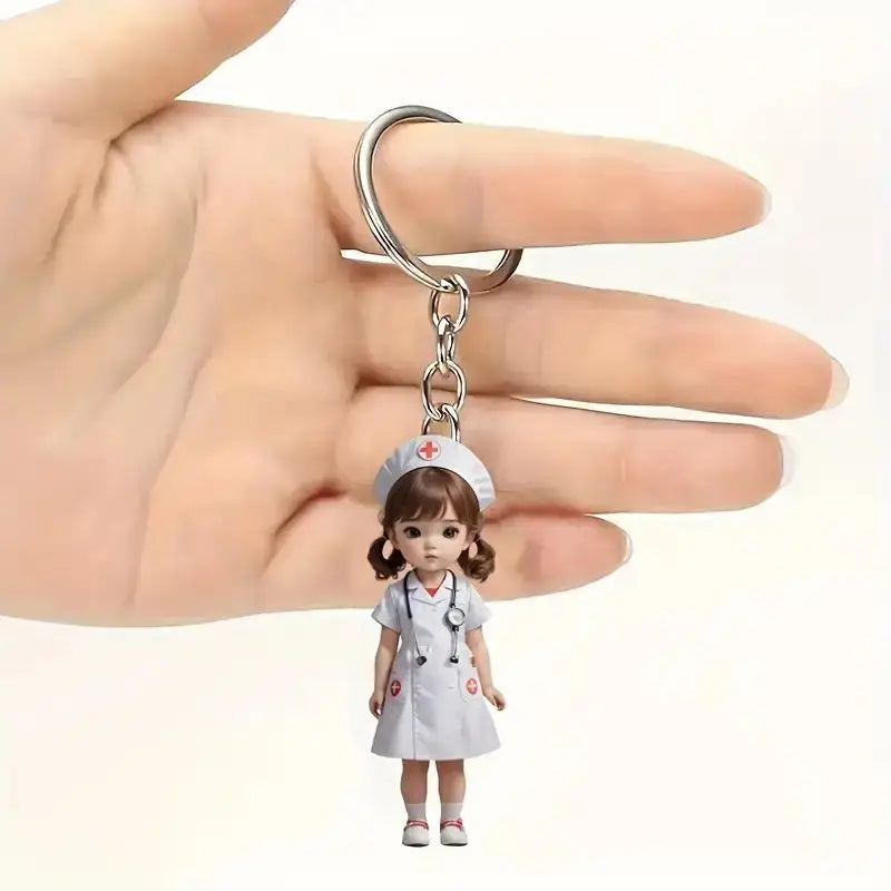 Acrylic Nurse Keychain - Waterproof Gift for Christmas & Parties