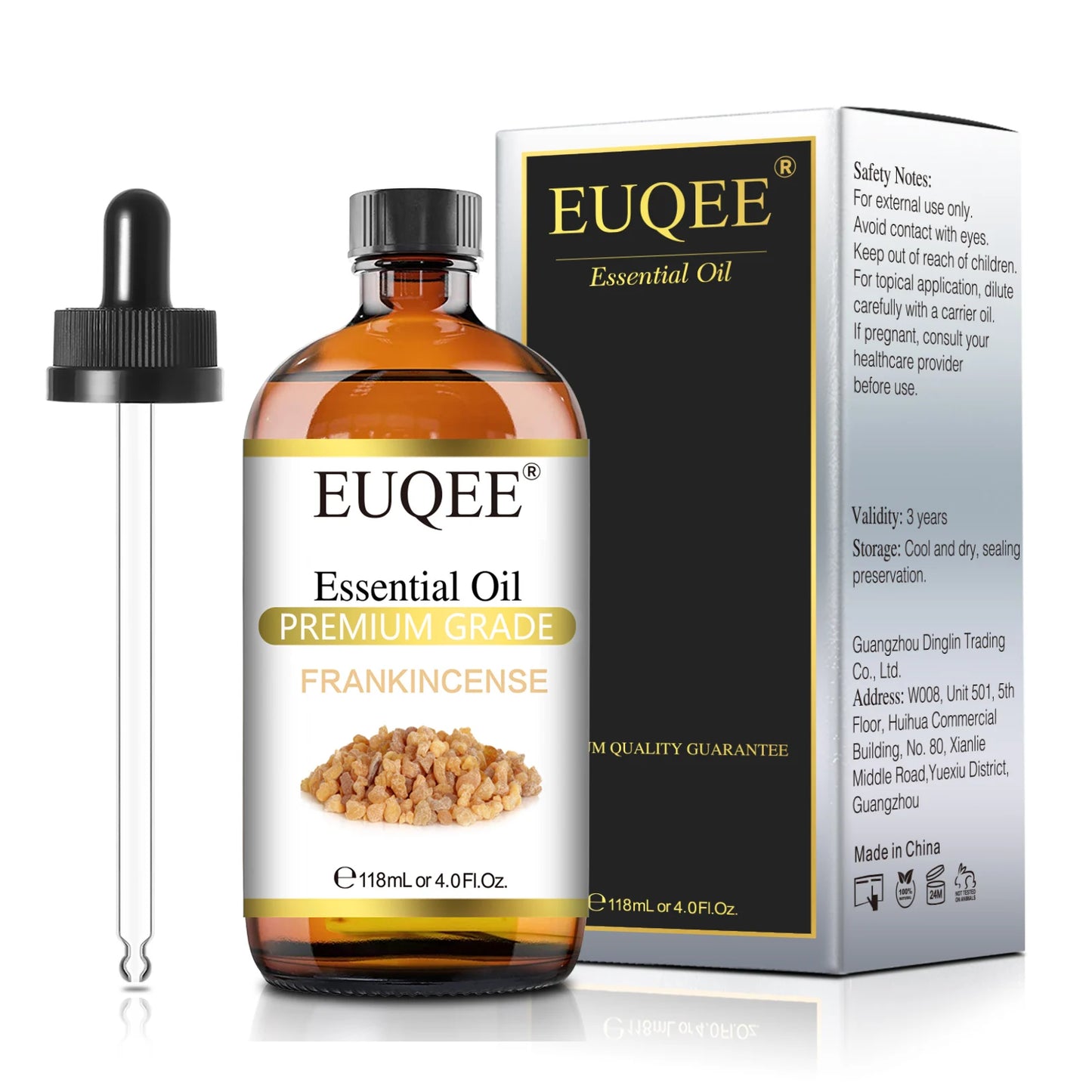EUQEE Essential Oils 118ml - Aromatherapy for Diffuser, Candles & Soap Making