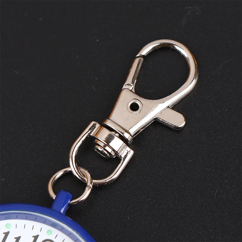 Vintage Nurse Pocket Watch - Keychain Fob Clock with Battery