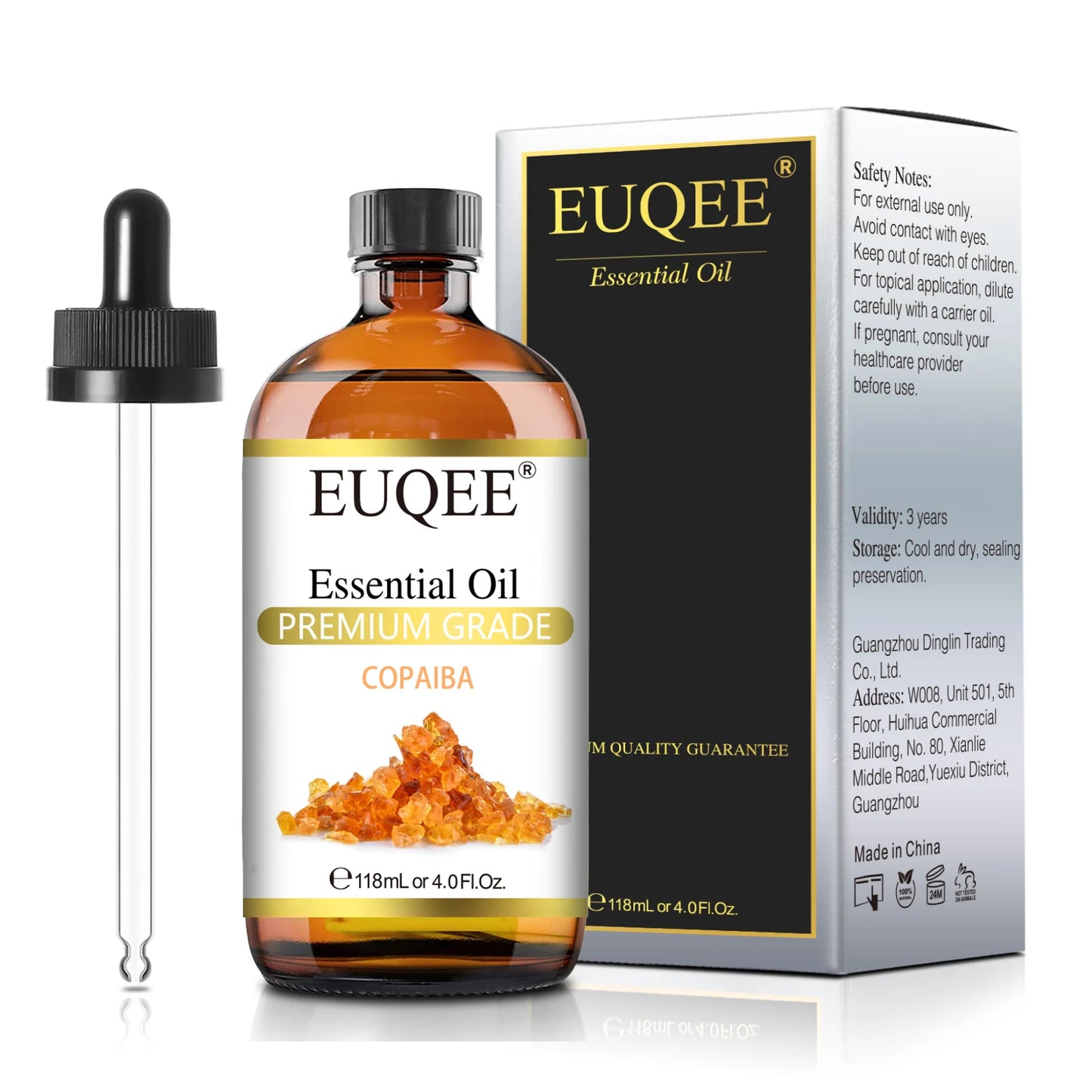 EUQEE Essential Oils 118ml - Aromatherapy for Diffuser, Candles & Soap Making