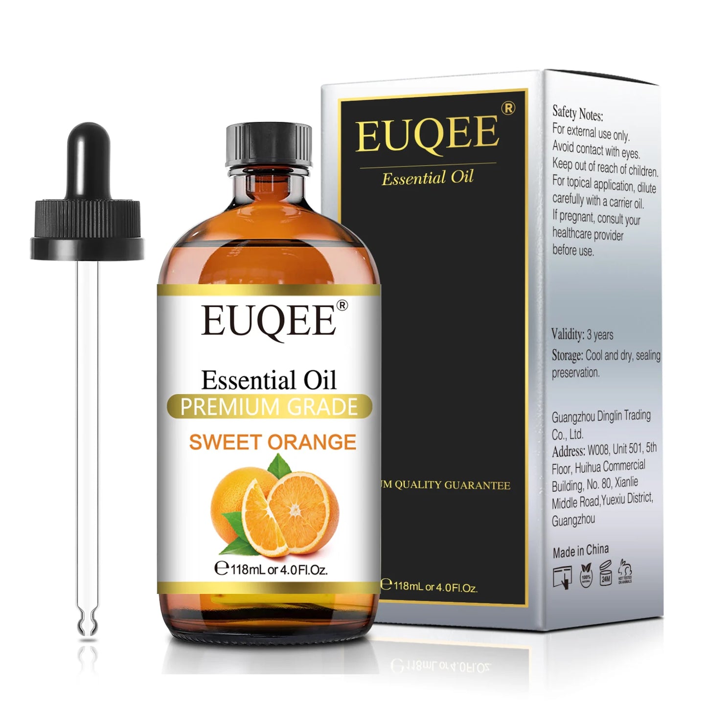 EUQEE Essential Oils 118ml - Aromatherapy for Diffuser, Candles & Soap Making