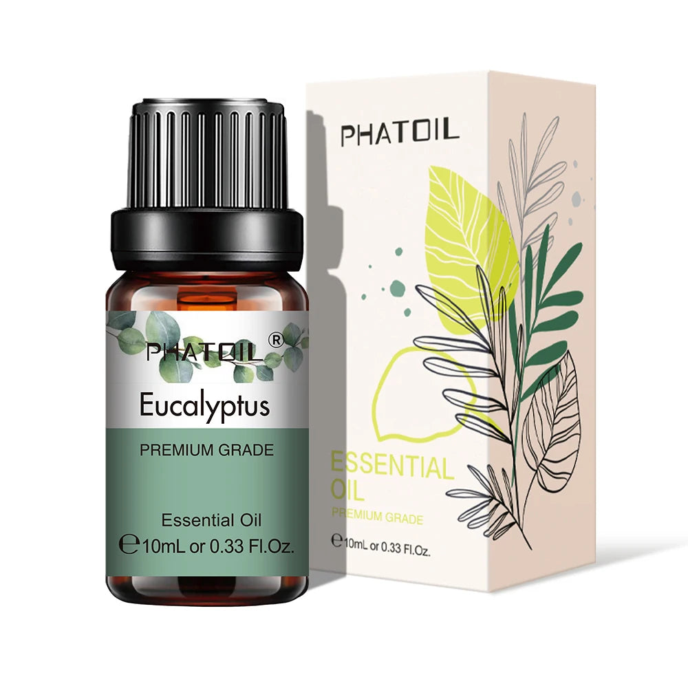 PHATOIL Natural Essential Oils 10ml - Eucalyptus, Lavender, Peppermint for Diffuser